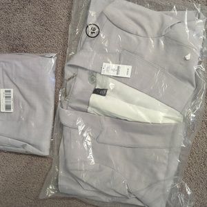 White House Black Market gray suit 16R NWT